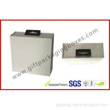Custom Big White Display Gift Packaging Boxes With Black EV